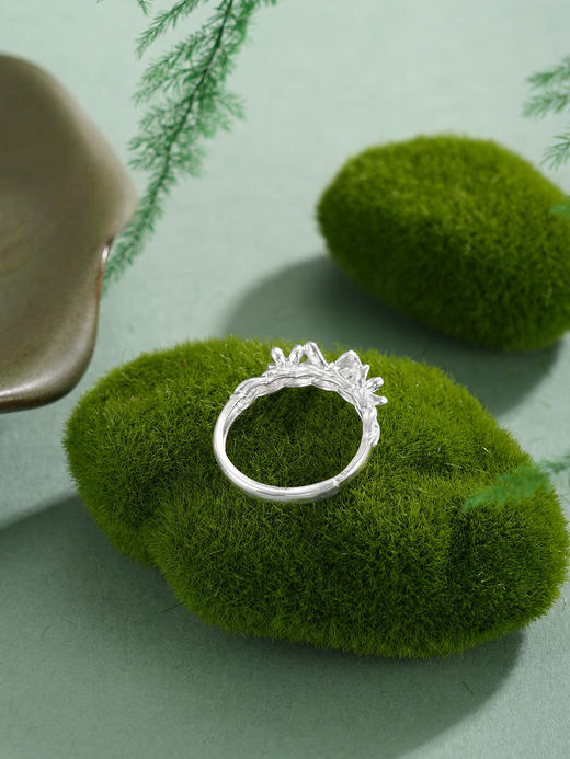 子佩集【花开蝶舞】S990银戒指【YXYLJZ016】蝴蝶花朵花丝珐琅彩2510 商品图8