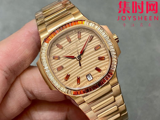 3K百达翡丽运动优雅系列 鹦鹉螺7118 渐变橙红宝石 女士腕表 324一体机 商品图1