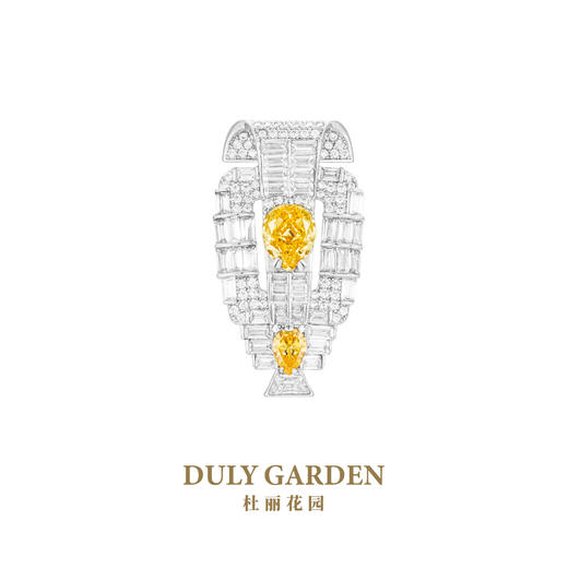 杜丽花园DULY GARDEN 法国高端设计胸针品牌艳彩黄钻送礼品配饰女 11313ZW 商品图1