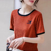短袖t恤女装2025年新款夏季大码宽松中年妈妈半袖体恤衫女士上衣 商品缩略图1