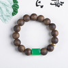 xy0640，沉香+冰绿翡翠桶珠手串 商品缩略图0