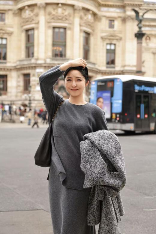 MAISON COVET 纯山羊绒休闲圆领翻边套装 商品图0