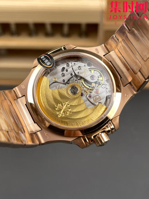 3K百达翡丽运动优雅系列 鹦鹉螺7118 全玫金钻圈玫瑰金盘 女士腕表 324一体机 商品图4