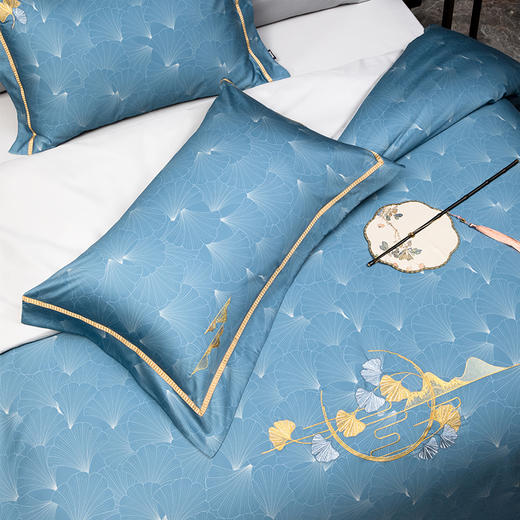 多喜爱 新绒棉磨绒床上用品四件套金叶知秋/月影芭蕉/粉墨诗韵/fx 商品图4