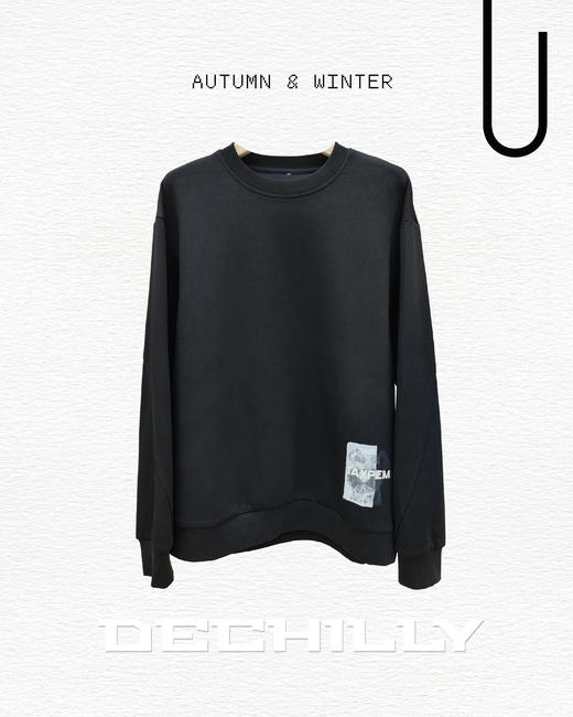 531164338印花拼接圆领卫衣 商品图2