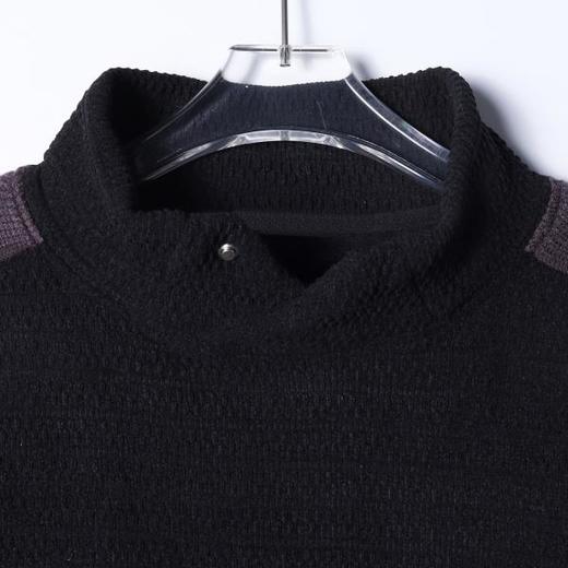 52092SDSA秋冬新款痞帅男装潮牌撞色肌理感立领卫衣下摆松紧设计百搭 商品图2