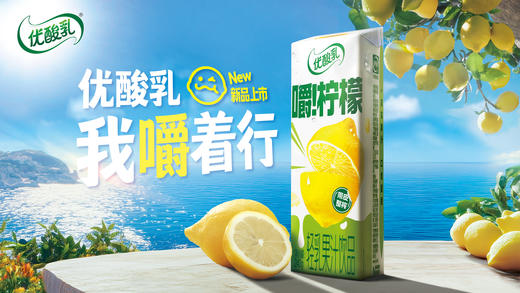 伊利优酸乳嚼柠檬轻乳果汁饮品240g*10盒 商品图3