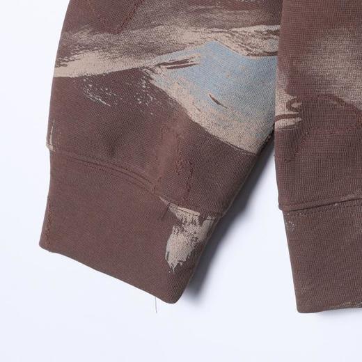 SDSA男士秋冬新款痞帅男装潮牌扎染割破抽绳连帽卫衣复古套头上衣 商品图4