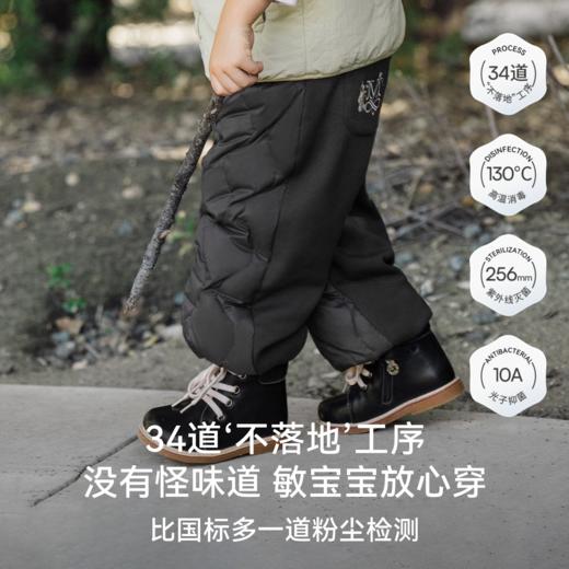 【限时会员价】嫚熙白鹅绒羽绒裤小中童男女宝宝三防加厚外穿裤子新款婴儿防寒裤 商品图4