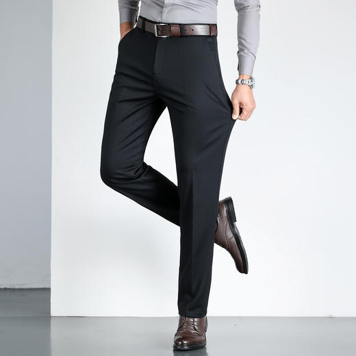 罗蒙秋冬休闲裤男士暖心系列爸爸装裤子四面高弹针织休闲裤耐磨不卡档长裤子 商品图2