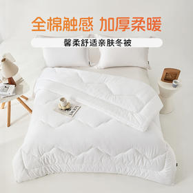多喜爱 馨柔舒适亲肤冬被【全棉提花】【加厚柔暖】【蓬松饱满】【立高工艺】A类 精致绗缝 包边工艺