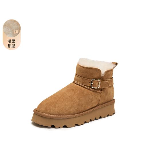 【云粉节】【思加图】BF楼思加图2025冬季新款雪地靴短靴加绒保暖时装靴厚底女靴子D1915吊牌价1190 商品图0