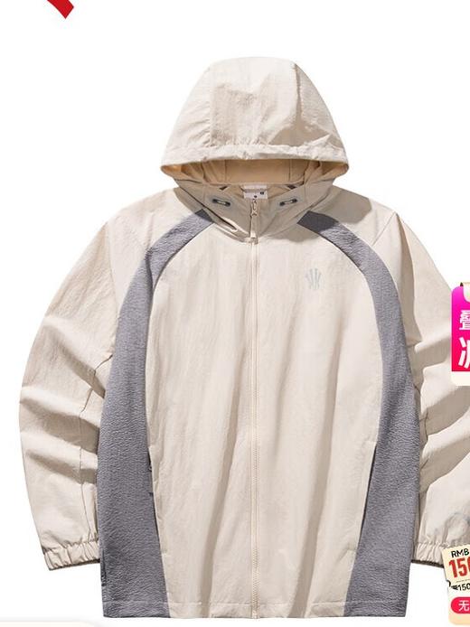 安踏欧文系列 男女同款新款宽松梭织外套休闲潮流运动上衣172531601 泥沙灰/尘末灰-1 商品图0