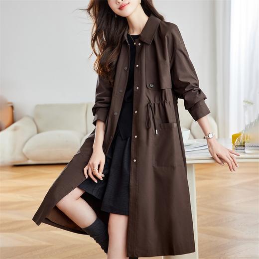馥迦都市通勤机能松弛感中长款风衣外套 商品图2