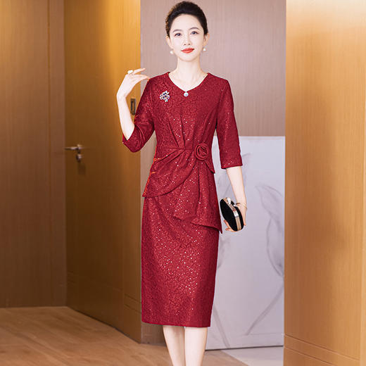 LC 2547连衣裙礼服蕾丝亮片裙 商品图1