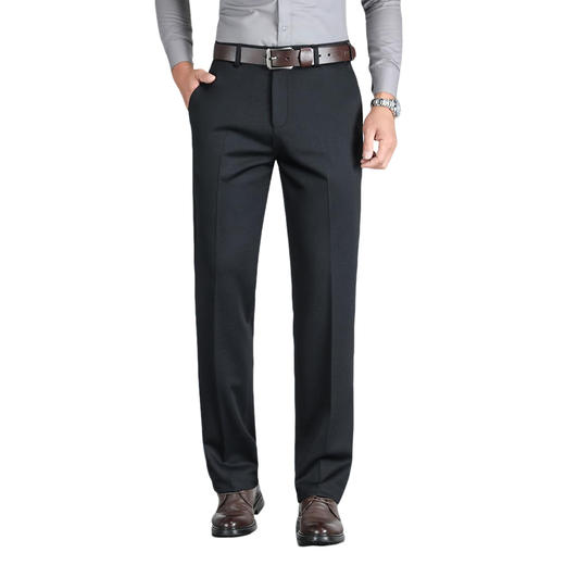 罗蒙秋冬休闲裤男士暖心系列爸爸装裤子四面高弹针织休闲裤耐磨不卡档长裤子 商品图6