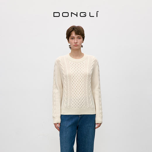 东黎 • 你本珍贵 牧云 女士秋季绞花圆领套衫 5547 商品图3