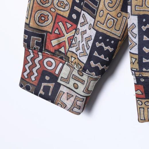 WY1194SDSA男士秋冬新款痞帅男装潮牌撞色不规则图案抽绳连帽卫衣百搭 商品图4