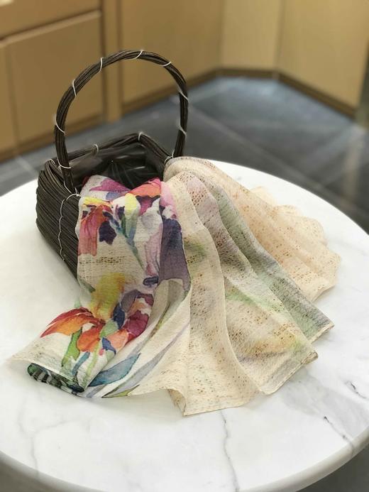 优品堂『歌尽桃花』桑蚕丝+羊毛长巾 商品图9