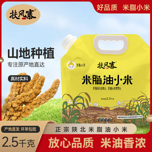 2025年新米上市！扶风寨正宗陕北米脂小米 精选杂粮 山地种植 口感醇厚 颗粒饱满 商品图0