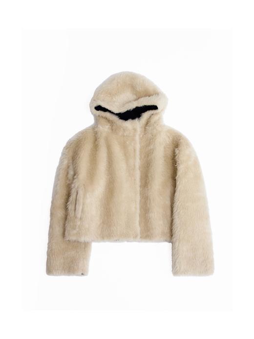 Kaiy Xiao 爱斯基摩人系列 连帽小熊壳子毛绒双面外套 商品图4