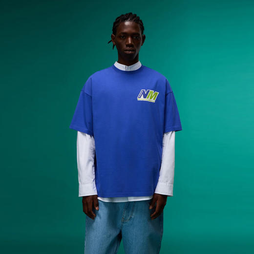 Napapijri 中性徽标印花 Ocelot 棉质圆领短袖平纹针织T恤 蓝色 NP0A4HEWBE1 商品图3