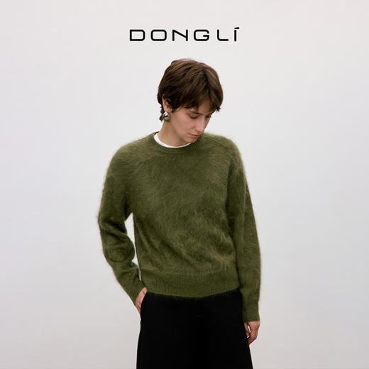 东黎 • 你本珍贵 松枥 山羊绒女士秋季拉毛圆领套衫 5386 商品图2