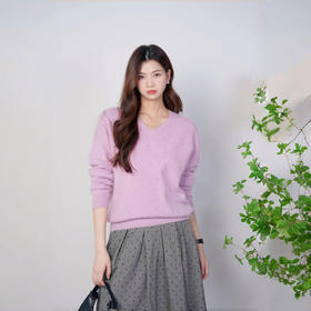 毛茸茸 暖呼呼 95%美丽诺羊毛+5%山羊绒 拉毛羊毛衫 圆领/V领/半高领/高领