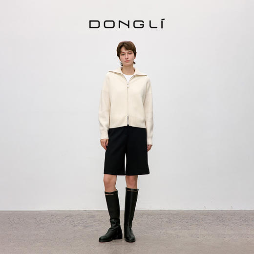 东黎 • 你本珍贵 瑕珠 山羊绒女士秋季强缩绒拉链开衫 5438 商品图2