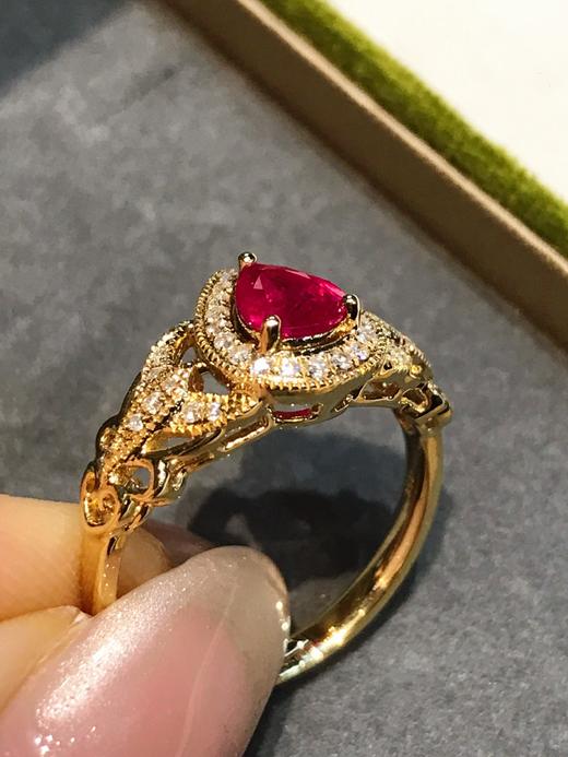 0.68ct刻面红宝石戒指 商品图2