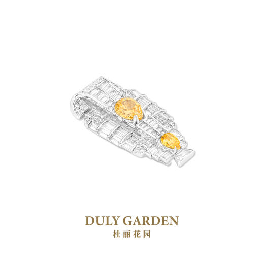 杜丽花园DULY GARDEN 法国高端设计胸针品牌艳彩黄钻送礼品配饰女 11313ZW 商品图3
