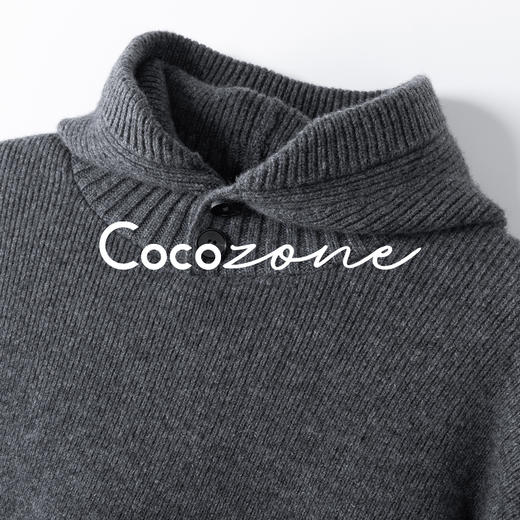 COCO ZONE 刘一一 【100羊毛】连帽纯色包裹感羊毛衫 CD1A1532 商品图2