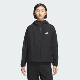 adidas阿迪达斯女子运动休闲外套连帽拉链梭织夹克KC0054
