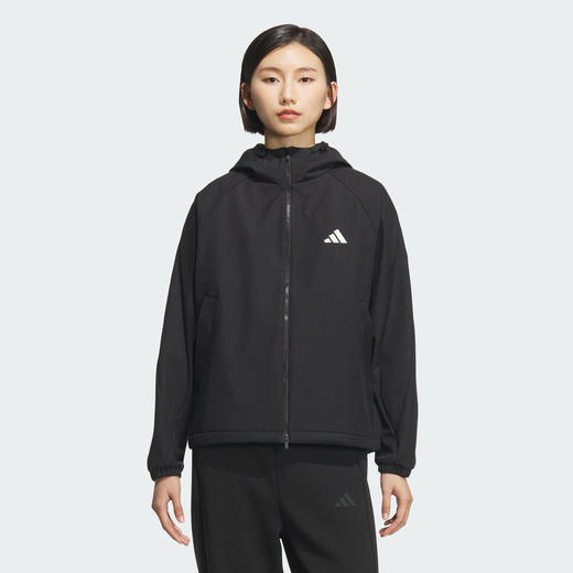 adidas阿迪达斯女子运动休闲外套连帽拉链梭织夹克KC0054 商品图0