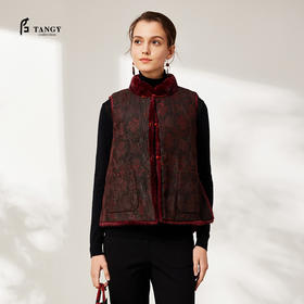 TANGYcollection2025冬季新品商场同款莨绸双面穿女士马夹L254014