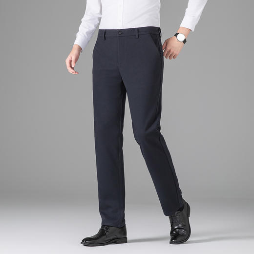 【抗皱免烫】罗蒙秋冬休闲毛呢裤男士不易褪色立体剪裁舒适百搭通勤长裤子男 商品图5