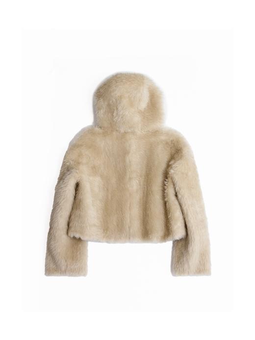 Kaiy Xiao 爱斯基摩人系列 连帽小熊壳子毛绒双面外套 商品图5