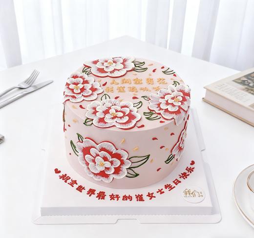人间富贵花手绘蛋糕-低糖处理无添加 商品图1