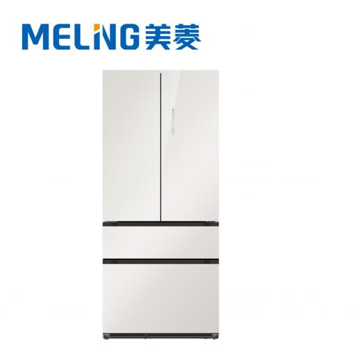 美菱 冰箱 BCD-558WFP9BIZ 558升 法式多门 嵌入式 风冷 变频 一级能效 底部散热 自动制冰 钢化玻璃面板 电脑控温 浅色系 商品图0