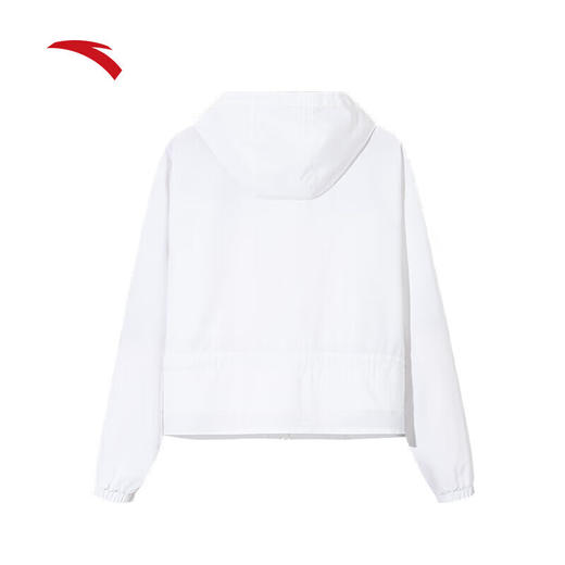 安踏（ANTA）【关晓彤同款】梭织外套 女新款休闲抽绳收腰运动上衣162538603 雪花白-1 商品图1
