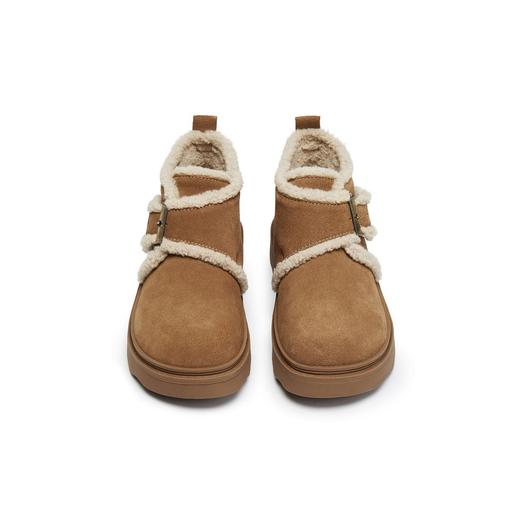 BF楼百丽女靴子毛边雪地靴轻便新款棉鞋毛毛勃肯鞋厚底保暖短靴E5M1DD5 商品图4