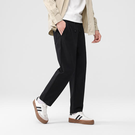 【莱赛尔棉】罗蒙秋冬休闲裤弹力针织抗皱亲肤舒适松紧腰设计时尚百搭休闲长裤 商品图4