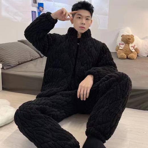 【GZ】无忧购男士三层夹棉加厚加绒家居服睡衣套装（截单后7天发货) 商品图9