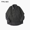 PINLI品立2025秋季新款衬衫领拼接条纹卫衣假两件宽松休闲上衣潮B253109053 商品缩略图3
