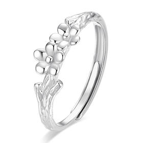 卡蒂罗KADER 海棠浮香女戒 花开富贵新中式国风花朵设计开口可调节单戒 小众精致高级日常百搭