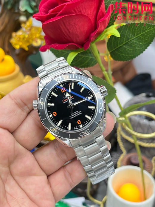 欧米茄VS海马600米系列 VS海洋宇宙 海马GMT两地时 橙黑海马 8605一体机 男士腕表 商品图8