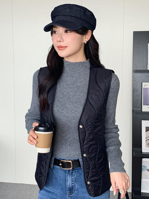 【轻奢时尚又轻薄❗️亲肤持久锁温】超轻薄马甲内外穿2025新款春秋冬季坎肩打底羊毛保暖宽松外套女装。hb 商品图2