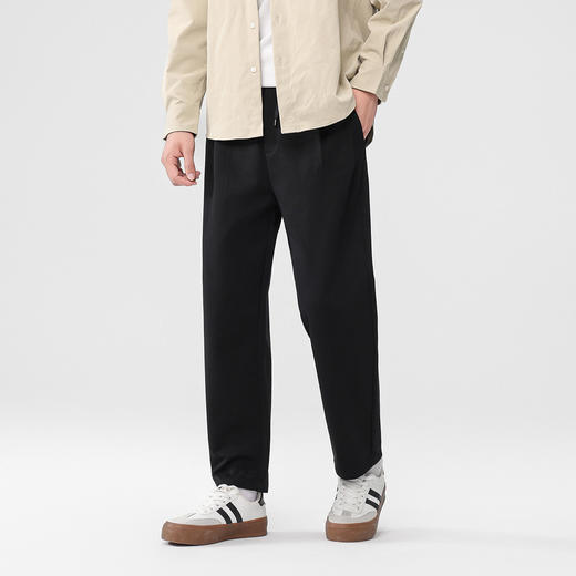 【莱赛尔棉】罗蒙秋冬休闲裤弹力针织抗皱亲肤舒适松紧腰设计时尚百搭休闲长裤 商品图8