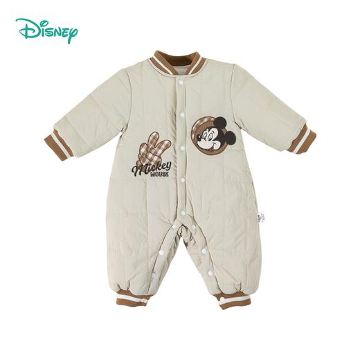 迪士尼夹棉保暖秋冬新款男宝米奇刺绣连体衣户外防风保暖哈衣爬爬服ZD4EL033 商品图4
