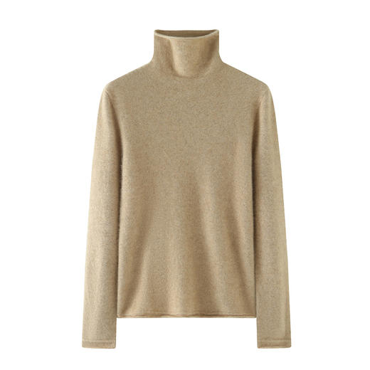 【清河羊毛羊绒专场】鹿展516 女士高领羊绒衫 商品图8